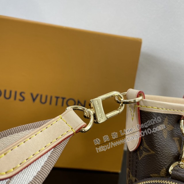 Lv路易威登2023專櫃新款Neverfull BB手袋 LV老花手提肩背購物袋 M46705 ydh5225